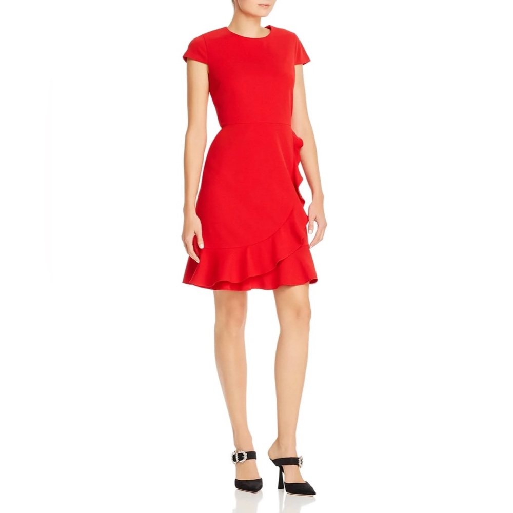 Karl lagerfeld Paris short sleeve flair dress